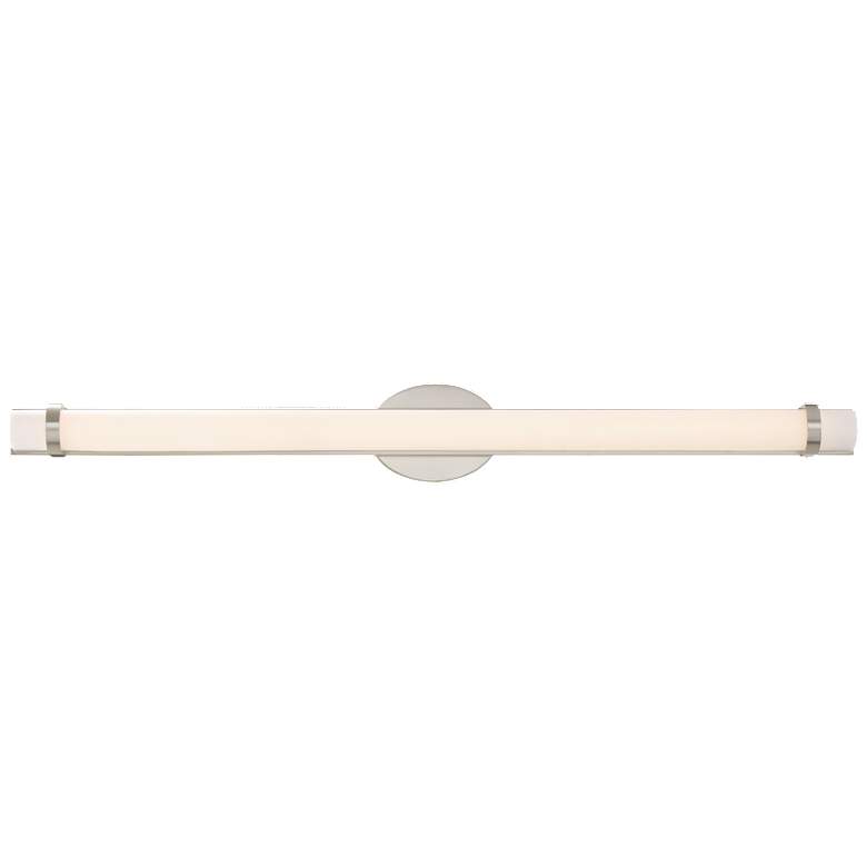 Image 1 Slice 36 in.; LED Wall Sconce; Polished Nickel Finish White Acrylic Lens