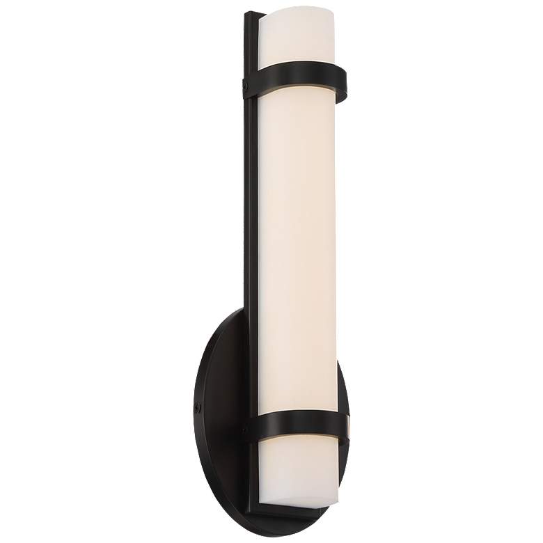 Image 1 Slice; Single LED Wall Sconce; Aged Bronze Finish
