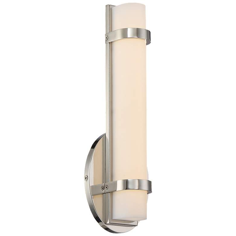 Image 1 Slice; Single LED Wall Sconce; Polished Nickel Finish