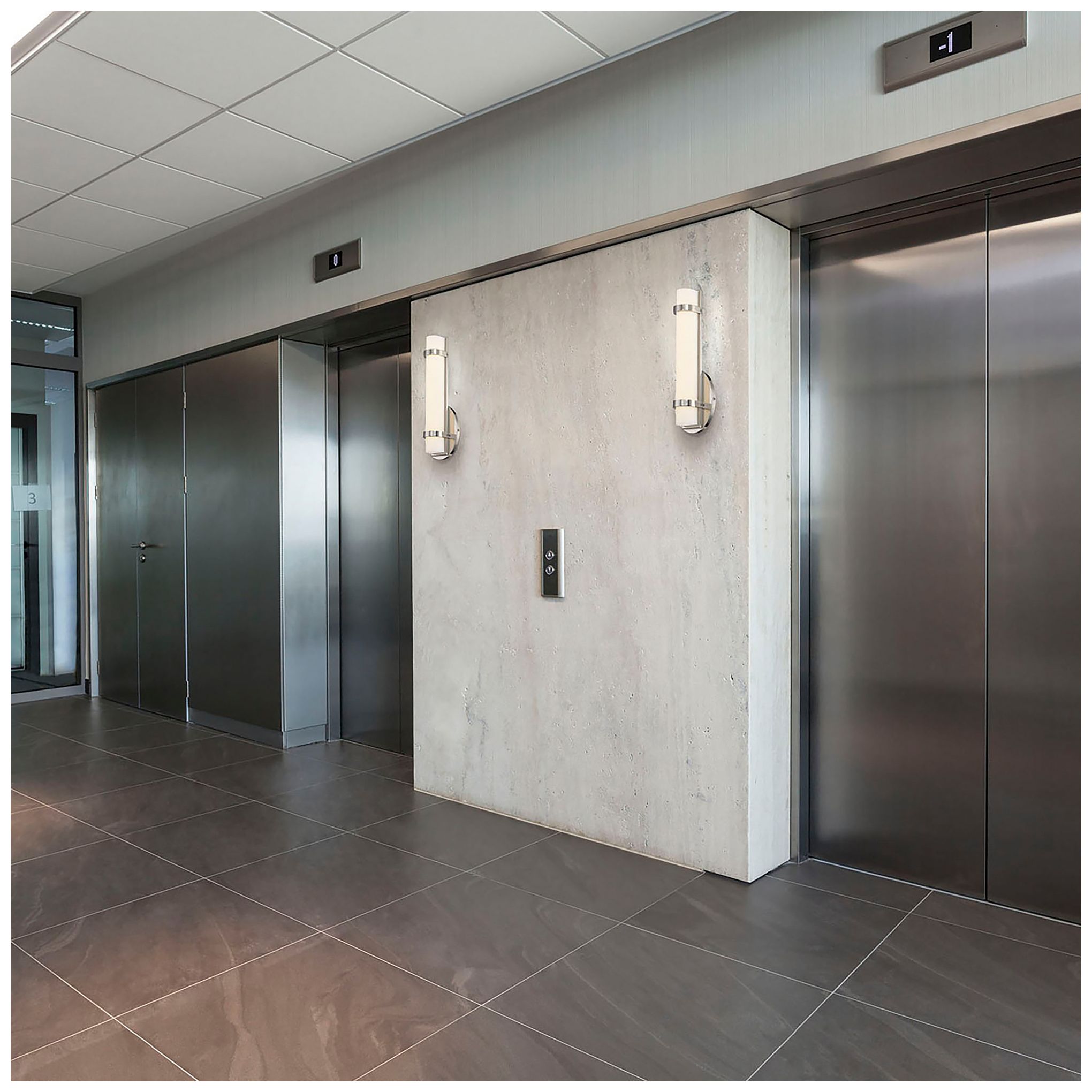 Image 2 Slice; Single LED Wall Sconce; Polished Nickel Finish more views