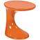 Slick 15 1/4" Wide High Gloss Orange Plastic End Table