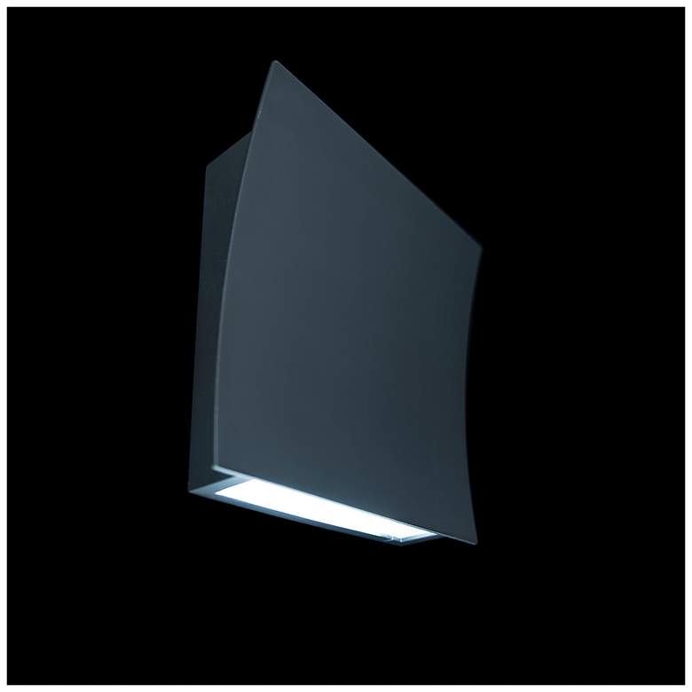 Image 5 Slide 10"H x 10"W 2-Light Wall Sconce in Black more views