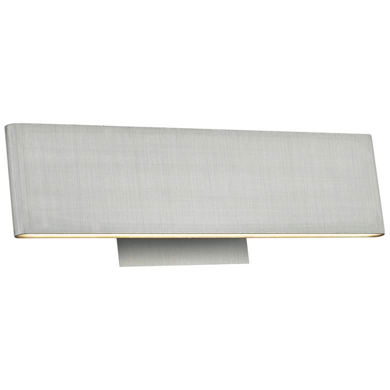 Image 1 Slim 12 inch Wide Brushed Aluminum Up-Down LED Modern Bath Light