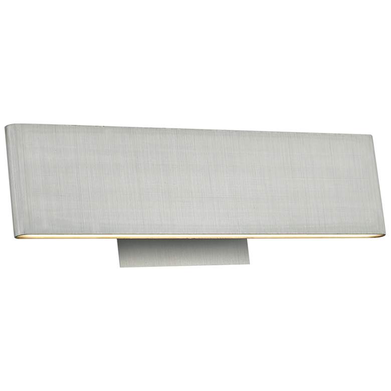 Image 1 Slim 12" Wide Brushed Aluminum Up-Down LED Modern Bath Light