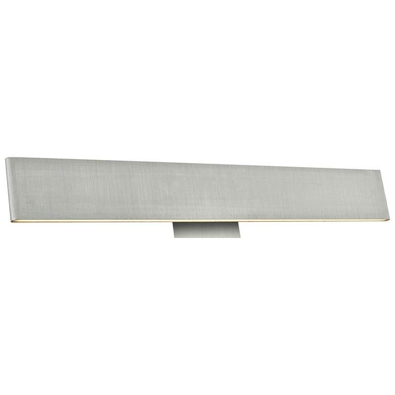 Image 2 Slim 24" Wide Brushed Aluminum Up-Down LED Modern Bath Light