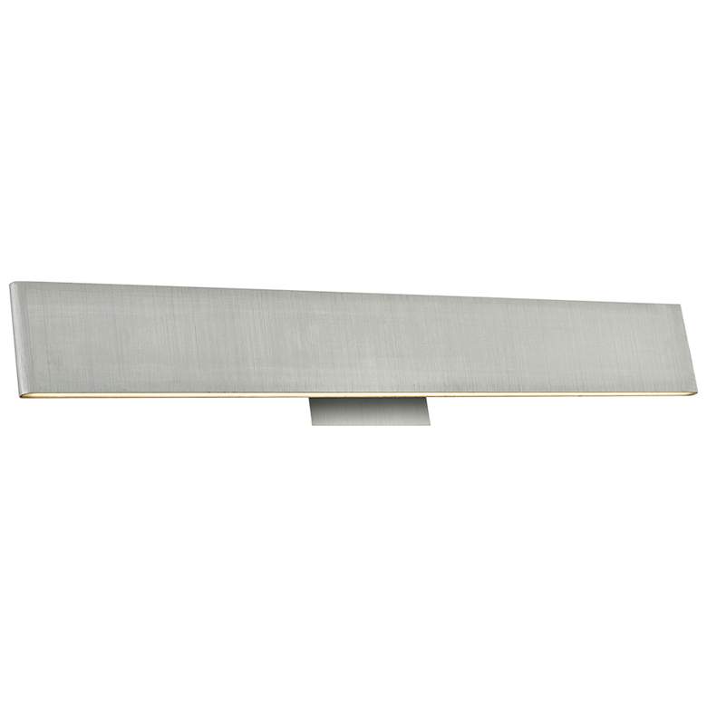 Image 2 Slim 24 inch Wide Brushed Aluminum Up-Down LED Modern Bath Light