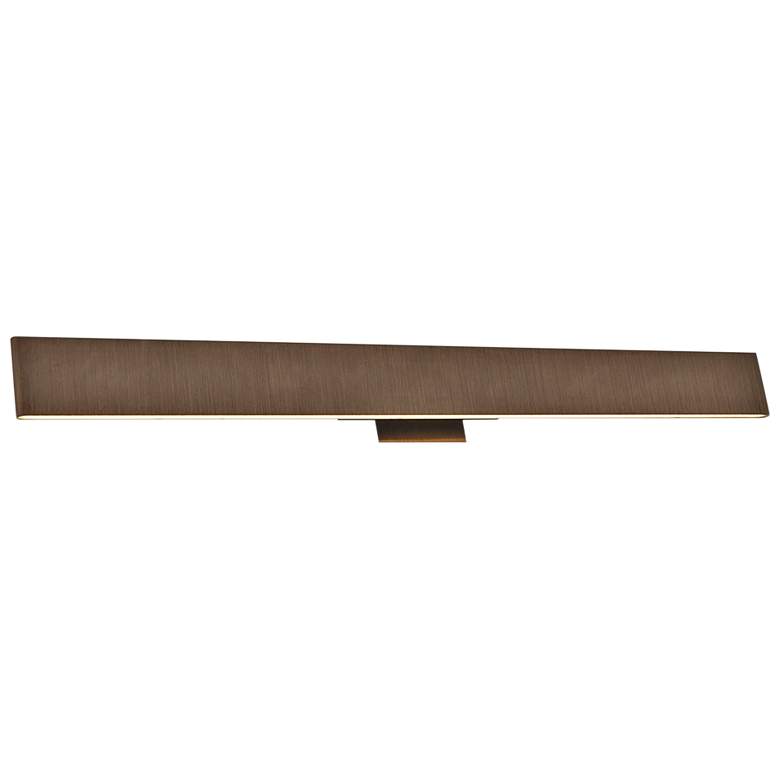 Image 2 Slim 36 inch Wide Brushed Bronze Up-Down LED Modern Bath Light