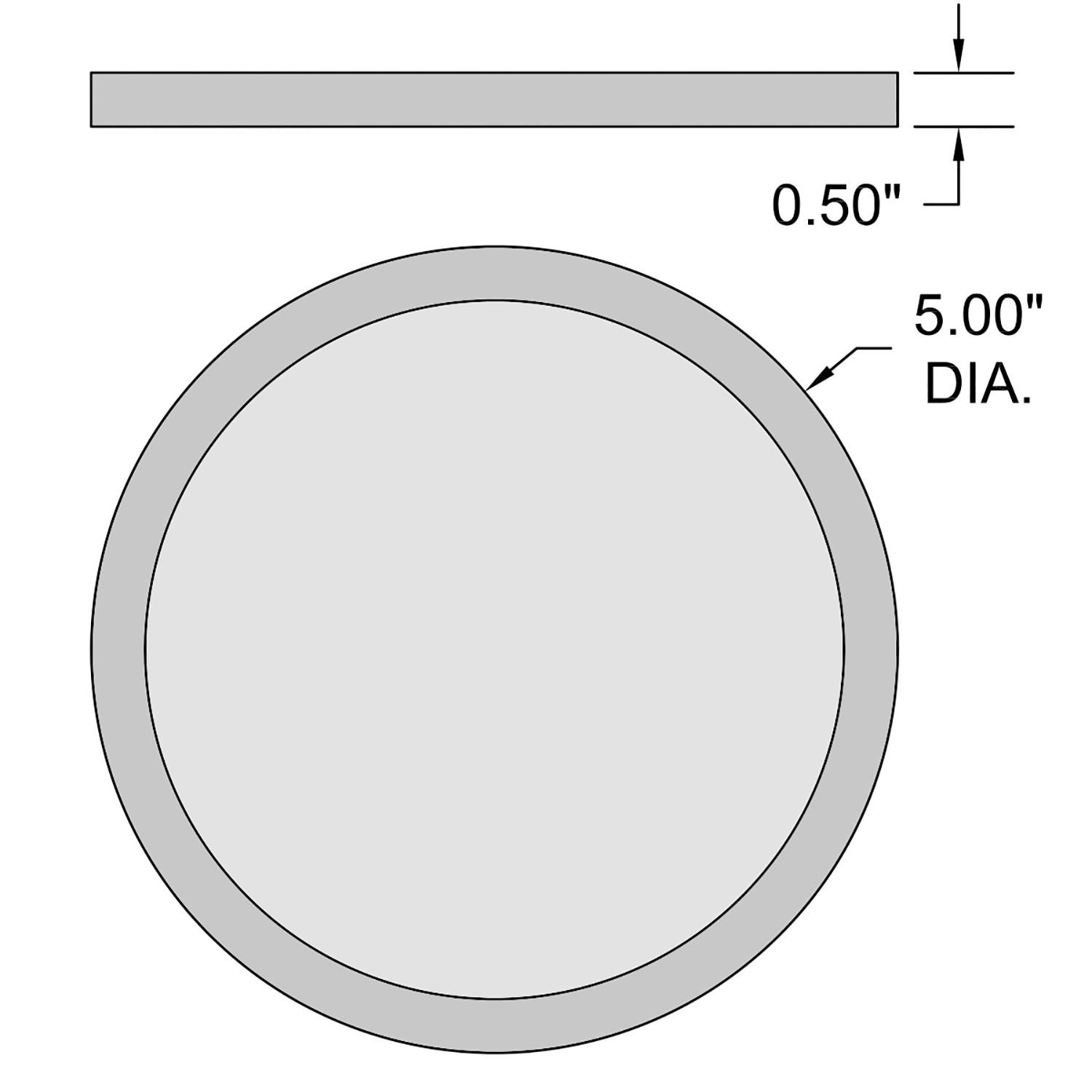Image 3 Slim 5" Wide Black LED Flush Mount more views