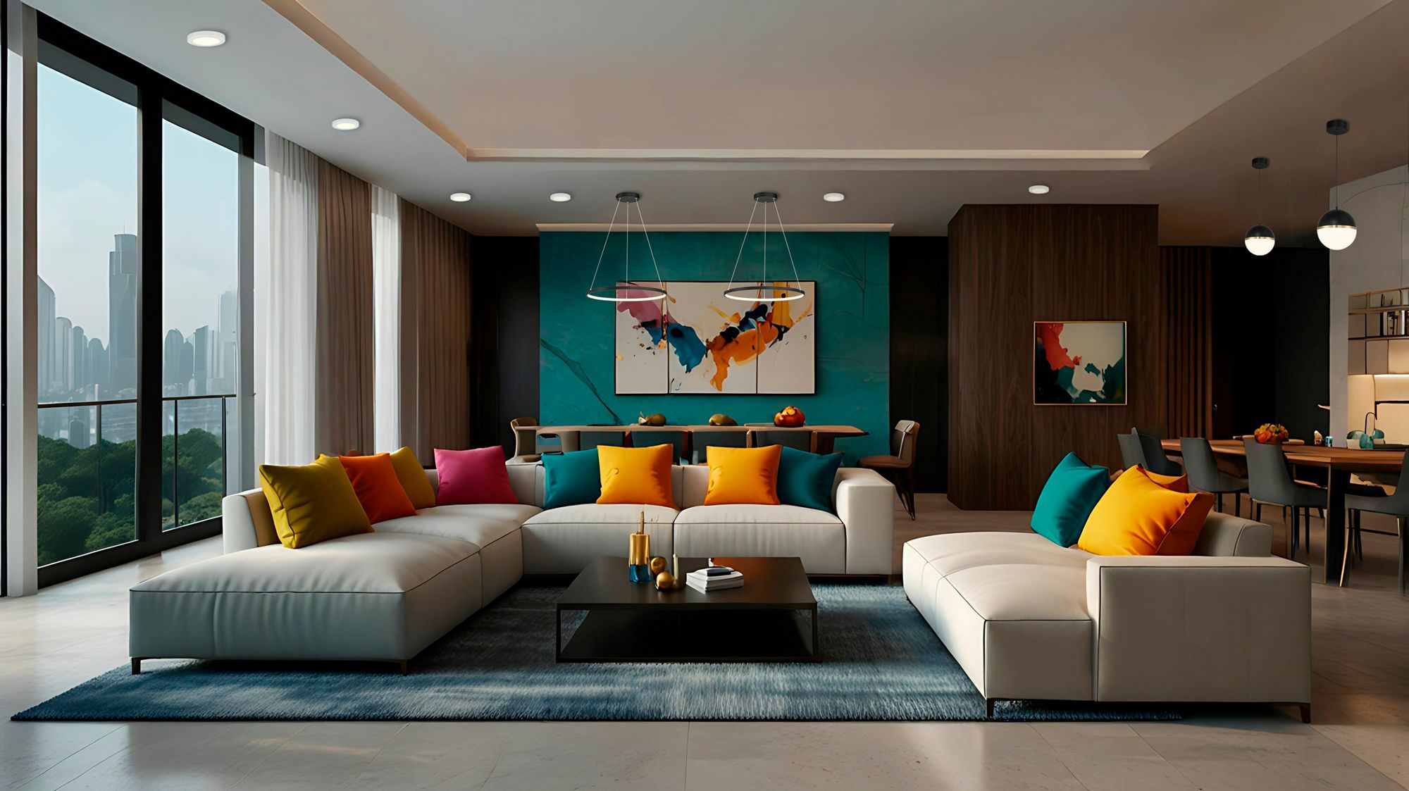 Slim 5" Wide White LED Ceiling Light