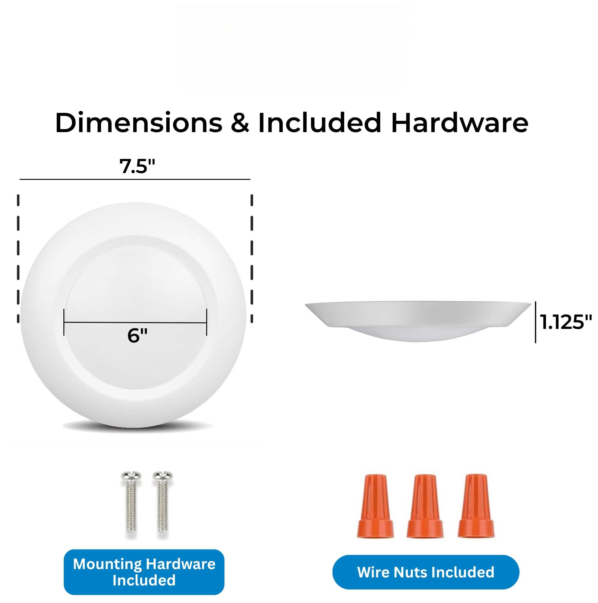 Image 2 Slim 6" Wide White LED Flush Mount more views