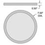 Thumbnail2 of Slim 7" Wide Black LED Flush Mount more views
