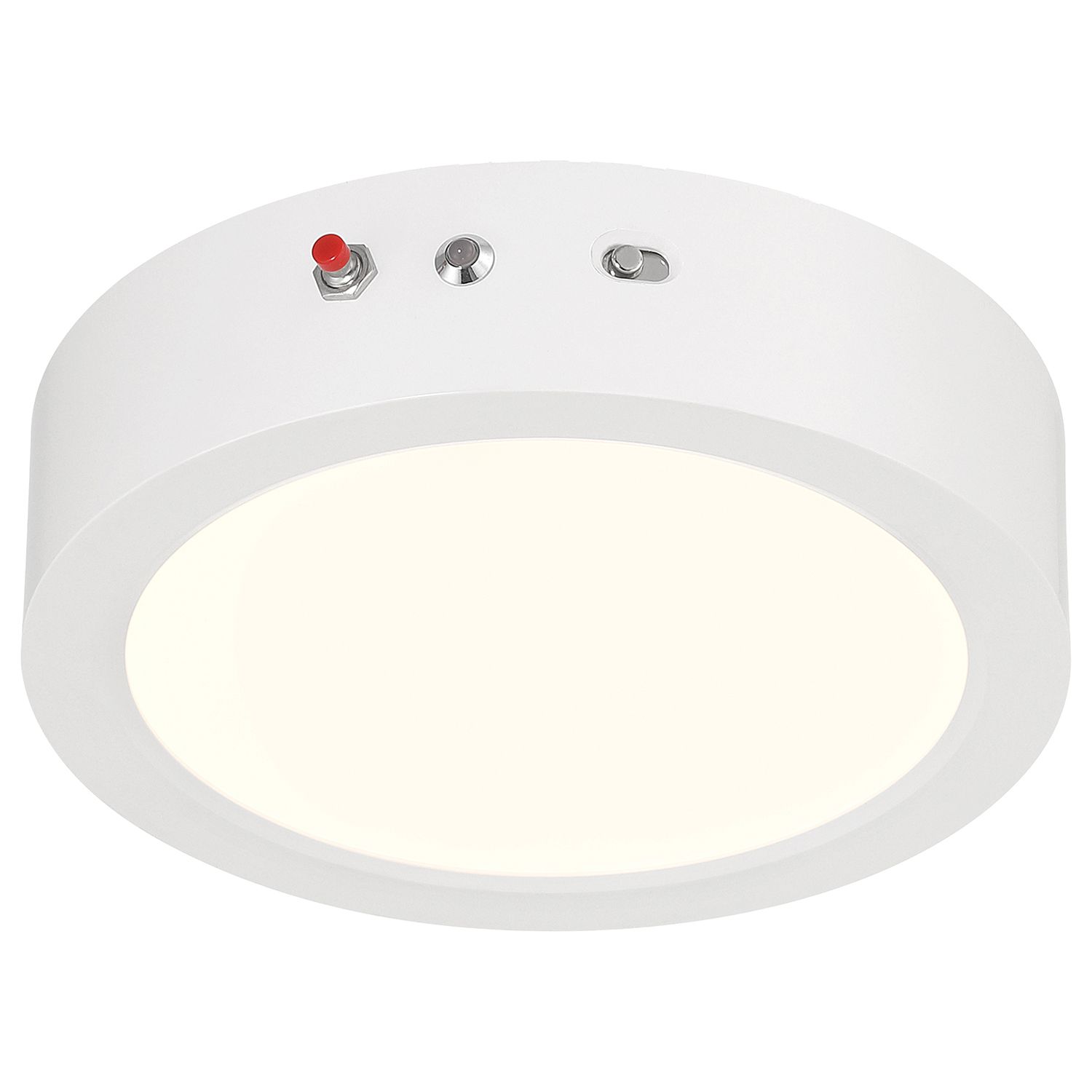Image 4 Slim 7" Wide White 3CCT Emergency Backup LED Flush Mount more views