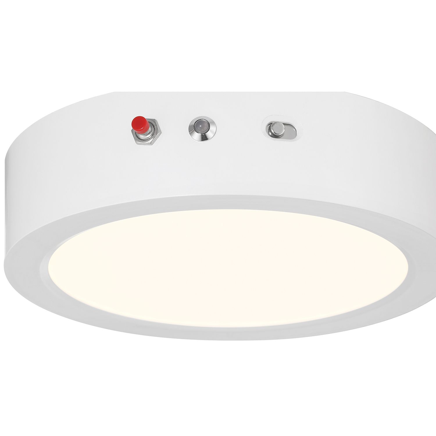 Image 5 Slim 7" Wide White 3CCT Emergency Backup LED Flush Mount more views