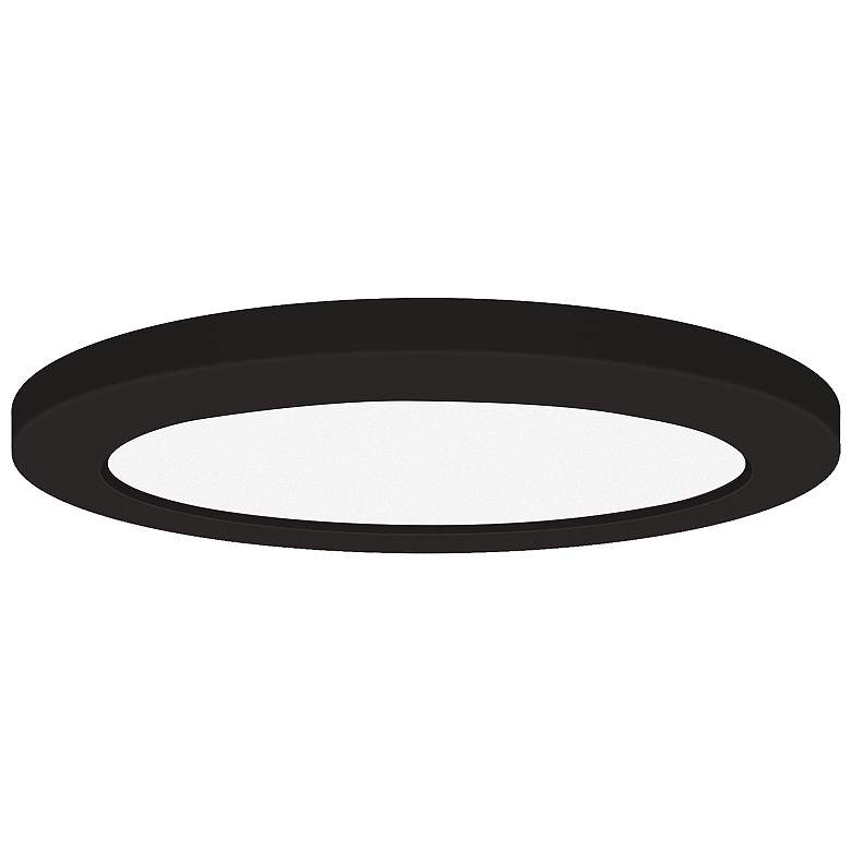 Image 1 Slim 9" Wide Black LED Flush Mount
