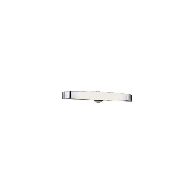 Image 1 Slim Frosted Glass 29 inch Wide Fluorescent Bathroom Light