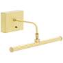 Slim-Line 12 1/2"W Brass Battery-Powered LED Picture Light