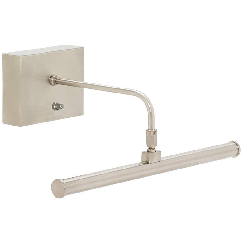 Image 1 Slim-Line 12 1/2"W Nickel Battery-Powered LED Picture Li