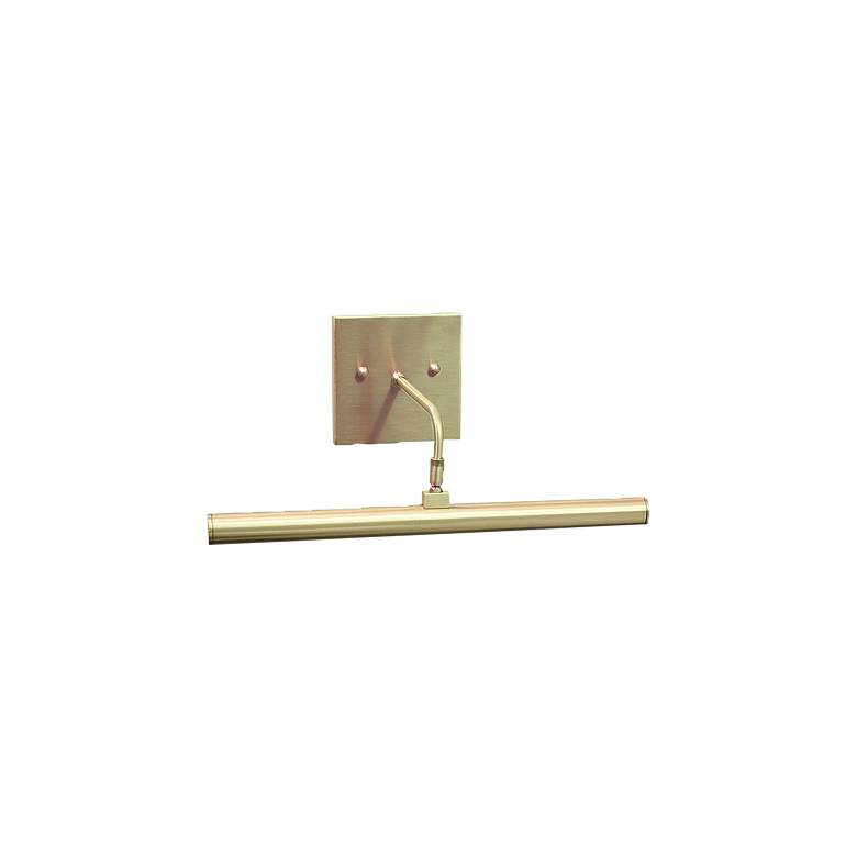 Image 1 Slim-Line 14" Wide Satin Brass Direct Wire LED Picture Light