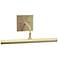 Slim-Line 14" Wide Satin Brass Direct Wire LED Picture Light