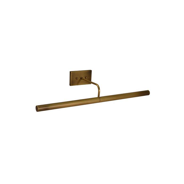 Image 1 Slim-Line 24" Wide Antique Brass Direct Wire Picture Light