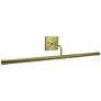 Slim-Line 28" Wide Satin Brass Direct Wire LED Picture Light