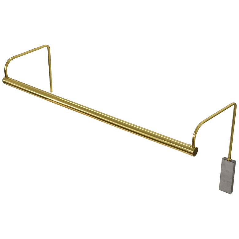 Image 1 Slim-Line 29" Wide Polished Brass LED Picture Light