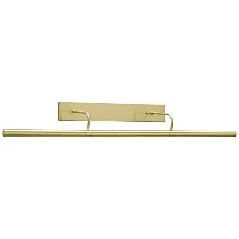 Image 1 Slim-Line 36" Wide Satin Brass Direct Wire Picture Light