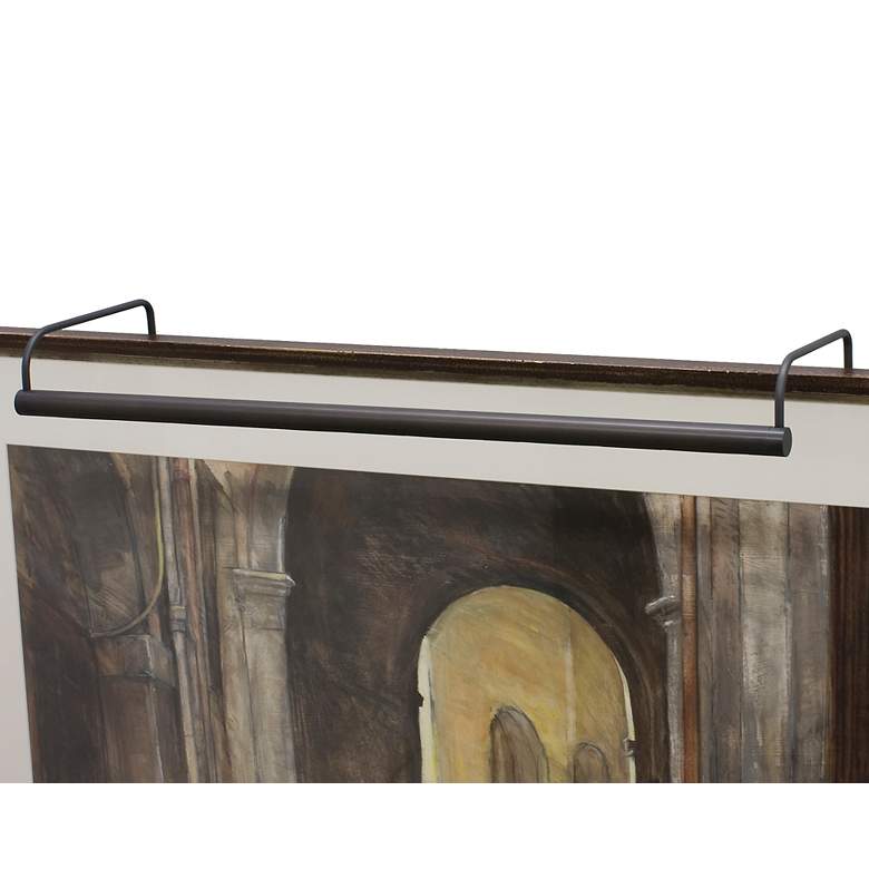 Image 1 Slim-Line 40 inch Wide Oil-Rubbed Bronze Plug-In Picture Light