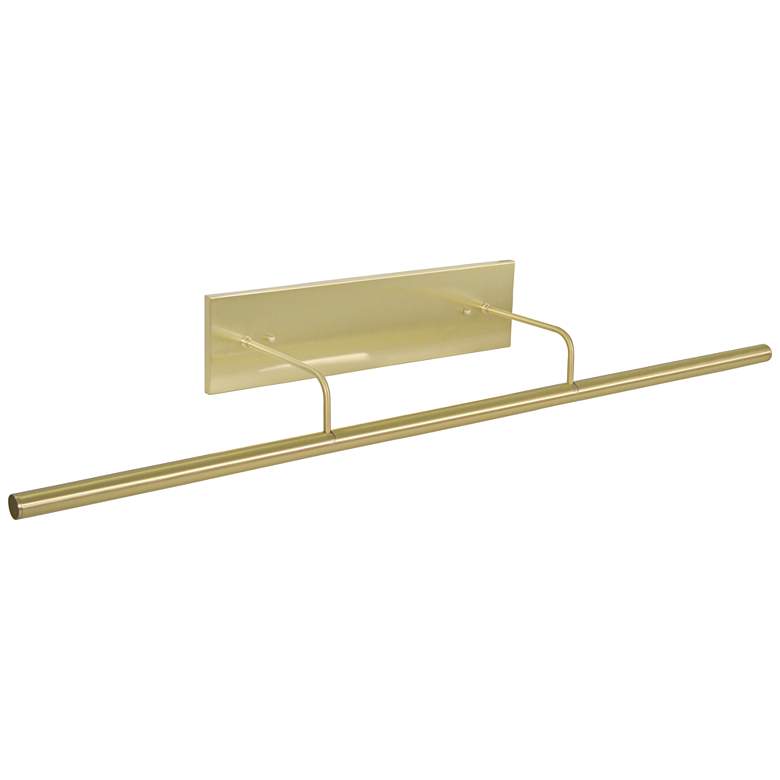 Image 1 Slim-Line 43" Wide Satin Brass Direct Wire LED Picture Light