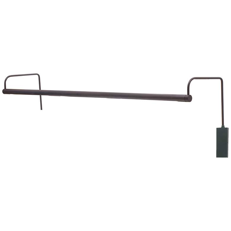 Image 1 Slim-Line 43"W Oil-Rubbed Bronze Plug-In LED Picture Light