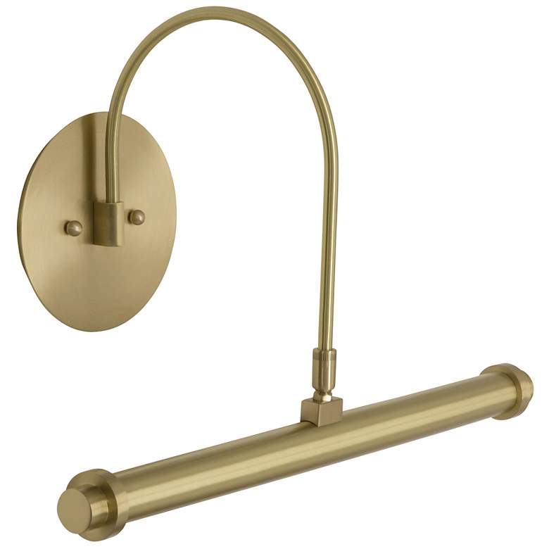 Image 1 Slim-Line XL 16"W Satin Brass Direct Wire LED Picture Light