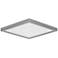Slim Square 7"W Nickel 15W LED Surface-Mount Light