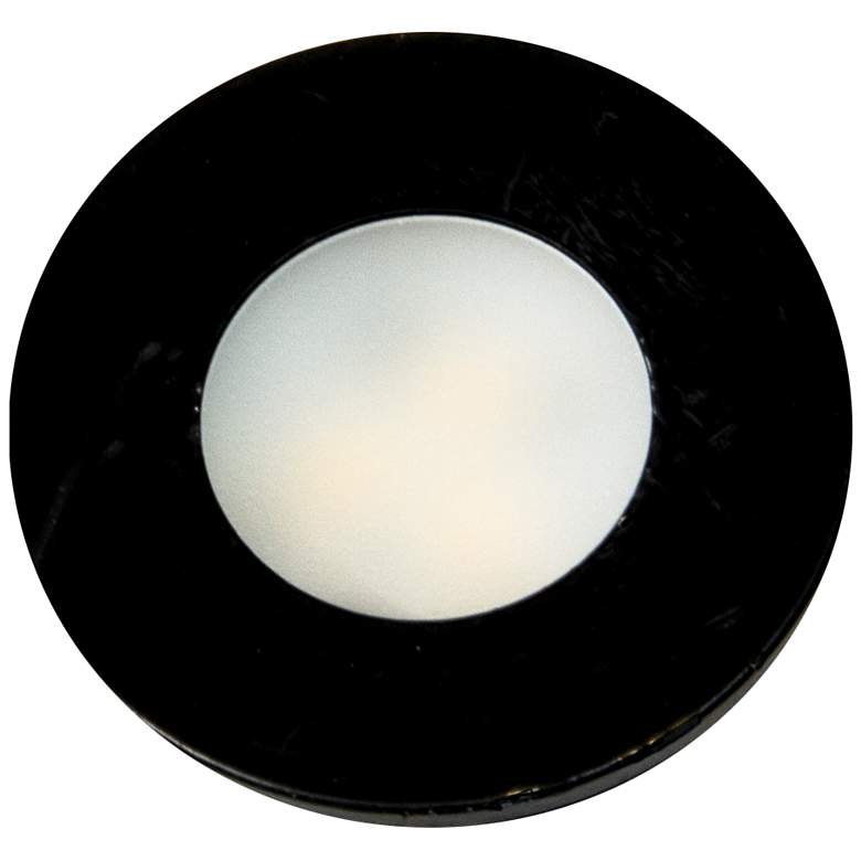 Image 1 SlimEdge™ 1.31"W Black LED Recess Mount Slim Puck Mini