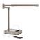 Slimline Swing Arm LED Desk Lamp with Outlet and USB Port