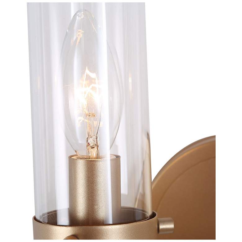 Image 2 Slin 2-Light 12.5" Wide Satin Gold Bath Light more views