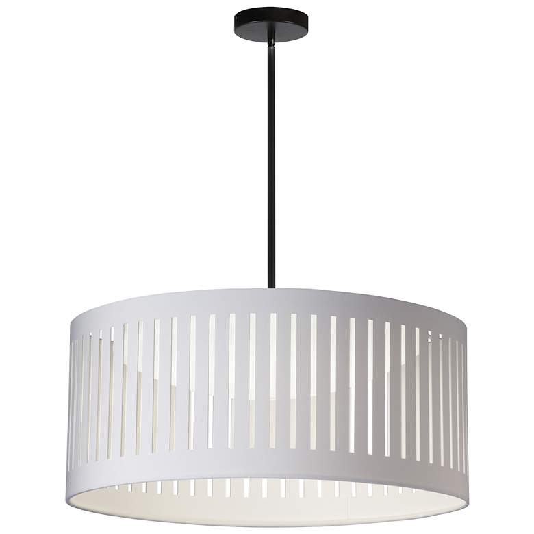 Image 1 Slit 20" Wide Drum Matte Black 22W LED Pendant