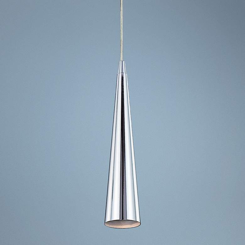 Image 1 Sliver 12" High Chrome Mini Pendant Light