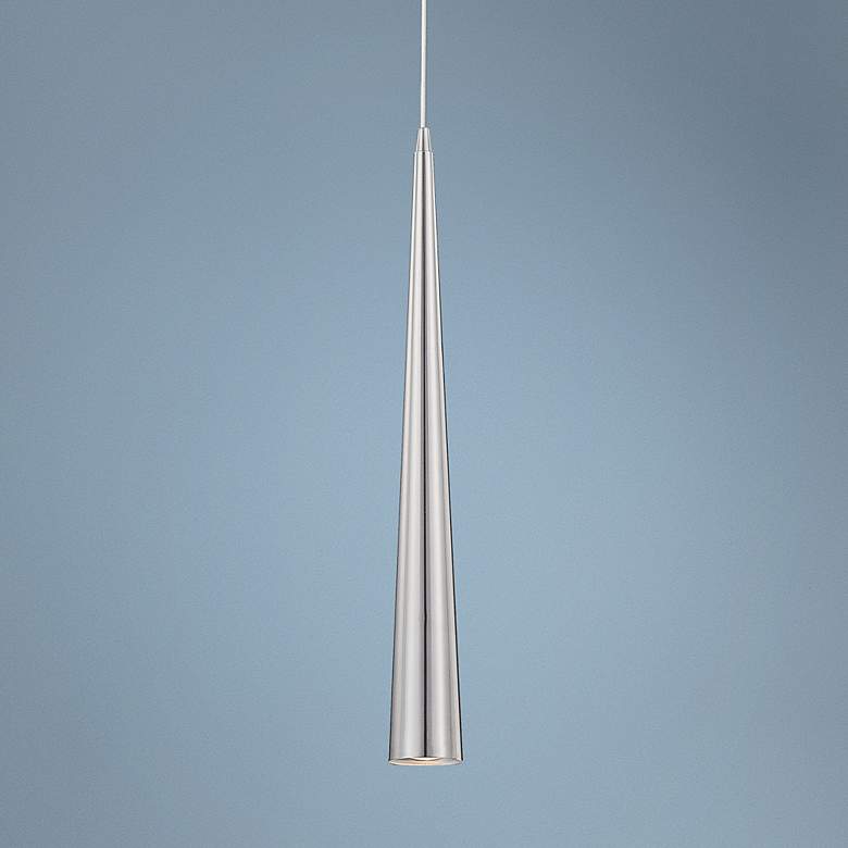 Image 1 Sliver 24 inch High Satin Nickel Mini Pendant Light