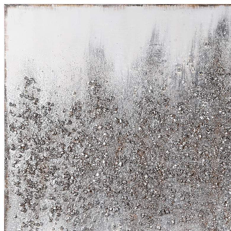 Image 4 Sliver Dust 48" Square Textured Metallic Canvas Wall Art more views