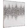 Sliver Dust 48" Square Textured Metallic Canvas Wall Art in scene