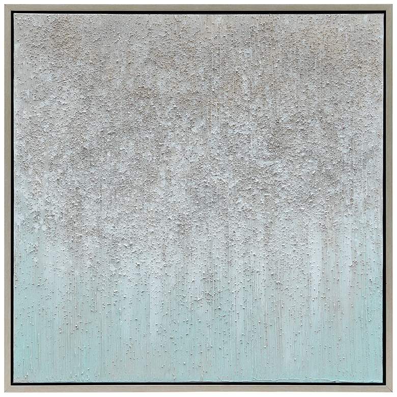 Image 3 Sliver Field 36" Square Metallic Framed Canvas Wall Art