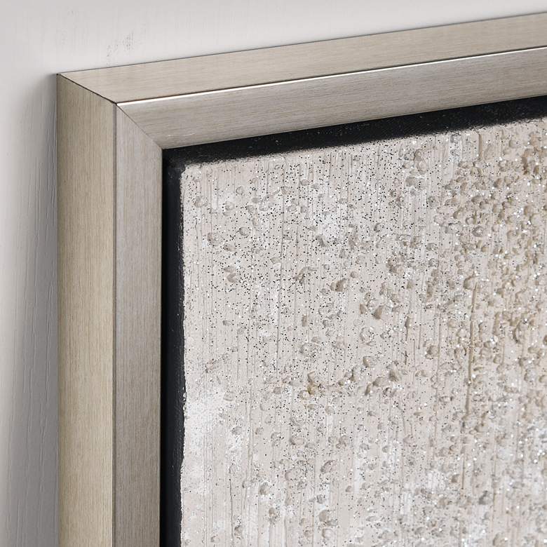 Image 5 Sliver Field 36" Square Metallic Framed Canvas Wall Art more views