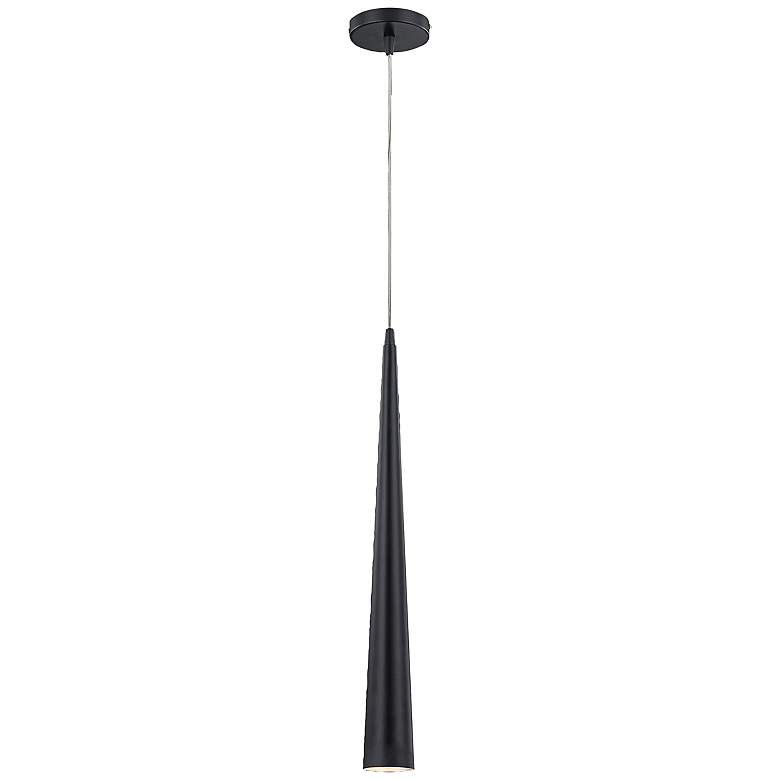 Image 2 Sliver Medium 2 3/4" Wide Black Mini Pendant