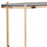 Sliwa 44" Wide Black Glass Gold Metal Console Table