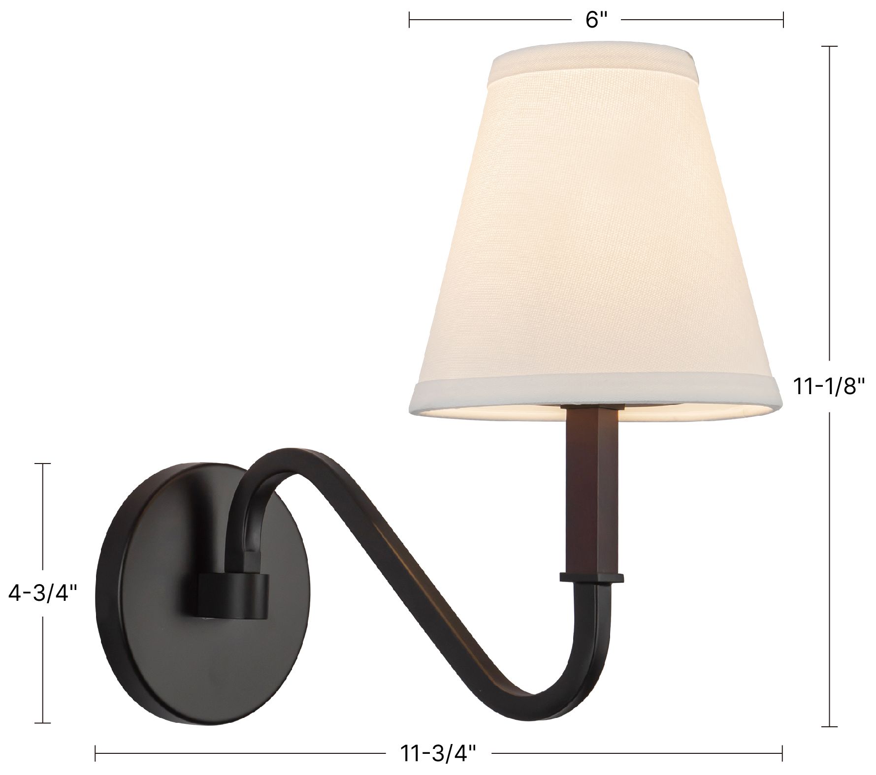 Image 7 Sloan 12-in Brushed Gold Wall/Vanity Light with White Linen Shade more views