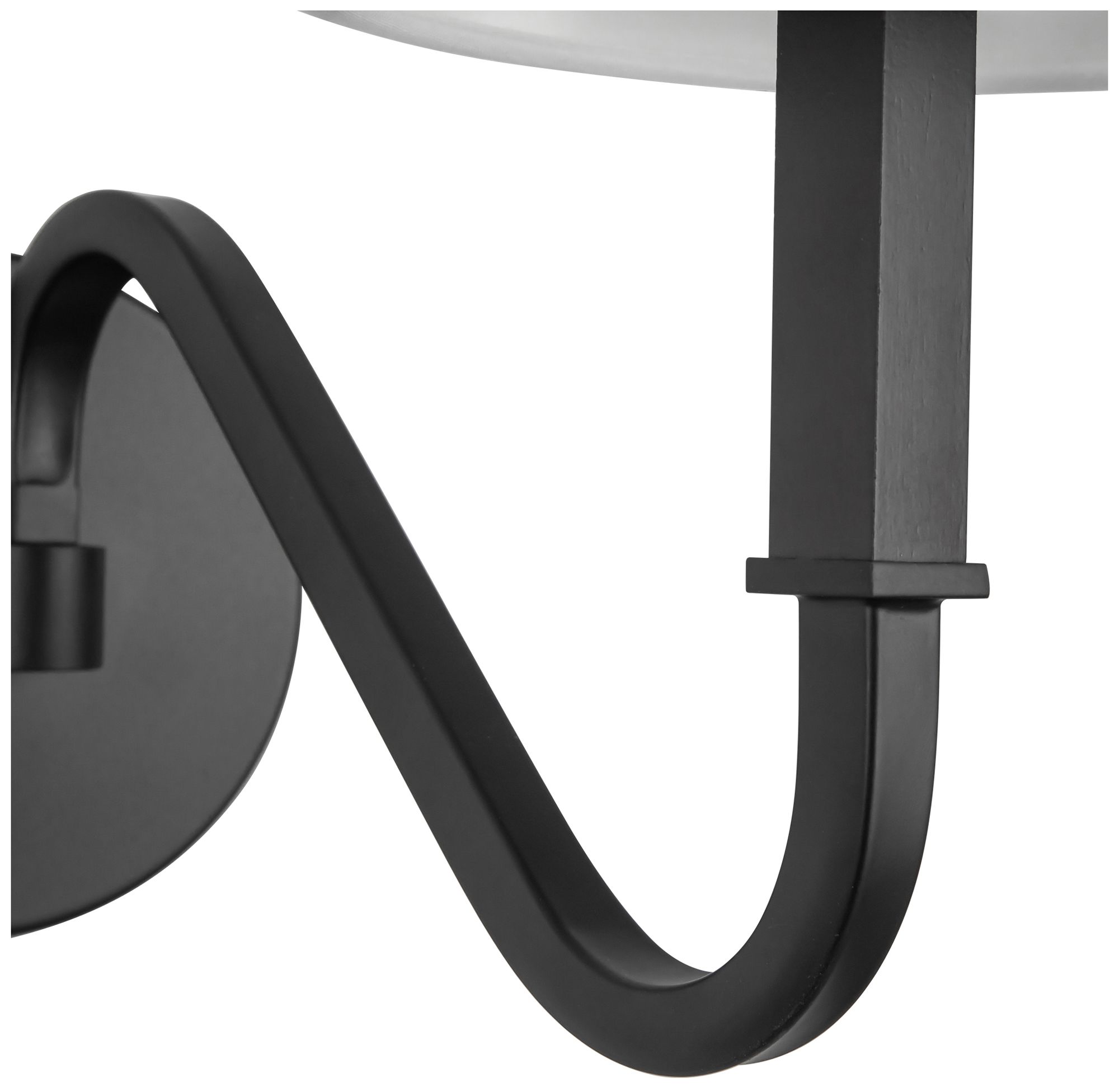 Image 5 Sloan 12-in Matte Black Wall/Vanity Light with White Linen Shade more views