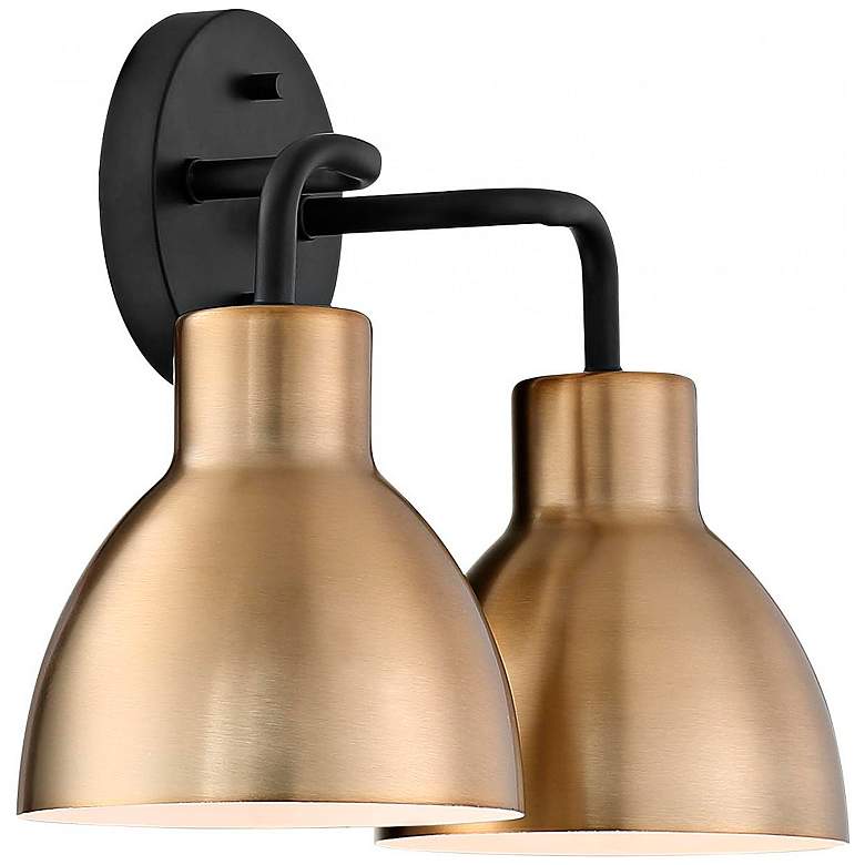 Image 6 Sloan; 2 Light; Vanity; Matte Black and Burnished Brass Finish more views