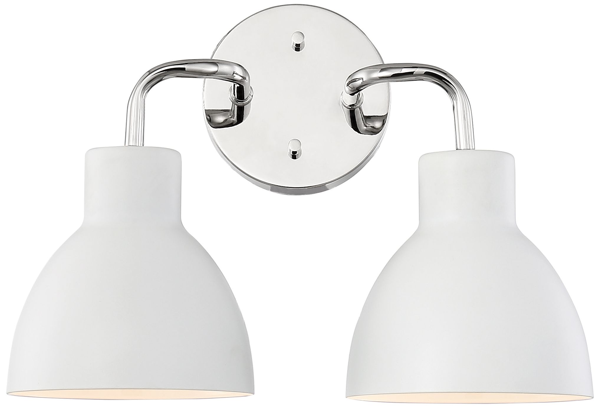 Image 2 Sloan; 2 Light; Vanity; Polished Nickel Finish with Matte White Shade more views