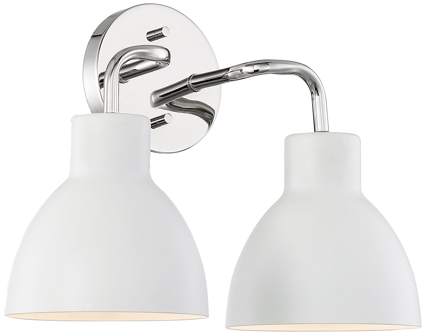 Image 3 Sloan; 2 Light; Vanity; Polished Nickel Finish with Matte White Shade more views