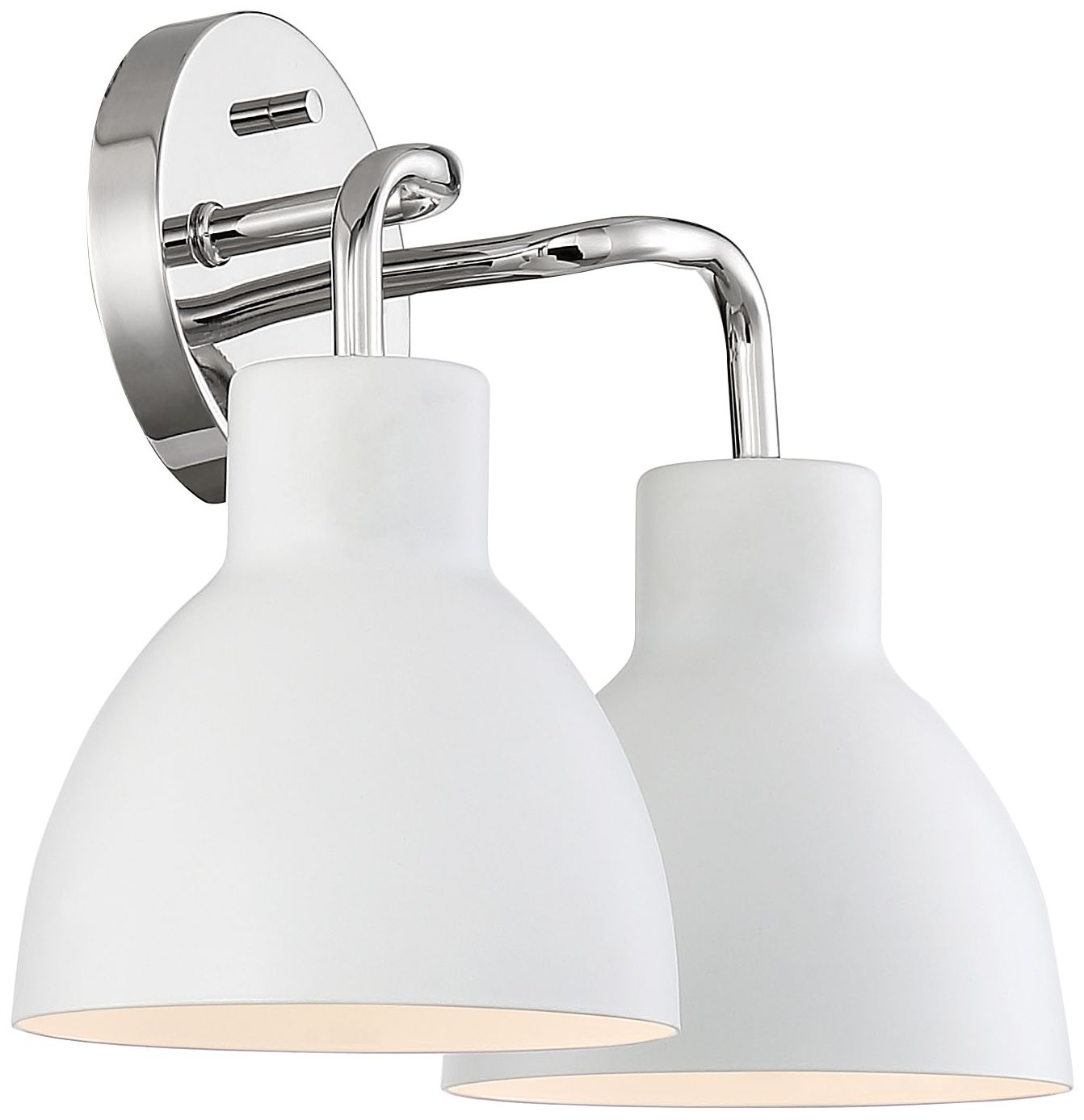 Image 4 Sloan; 2 Light; Vanity; Polished Nickel Finish with Matte White Shade more views